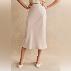 Sezane Sandy Skirt Ivory Size 36